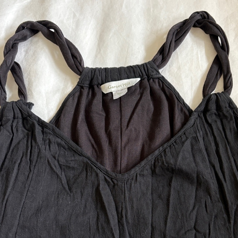 Garnet Hill Black Maxi Dress